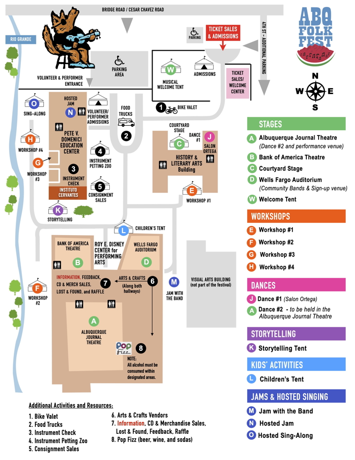 National Hispanic Cultural Center Festival Map