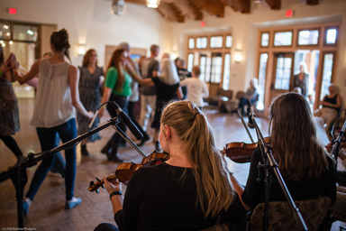 Duke City Ceili band plays for dance workshop